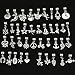 RUBYCA 120Pcs Tibetan Silver Color Connector Bails Mix Beads with Pendant fit Charm Bracelet 201