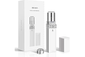 Facial Hair Removal for Women EZBASICS Painless Hair Remover Waterproof Facial Hair Trimmer with USB Charge, Women Epilator for Peach Fuzz Chin Cheek Upper Lip, 1 Extra Replacement Head (White)