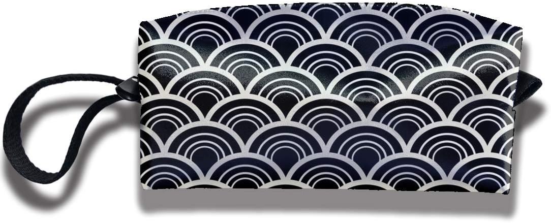 Black and White Seamless Stationery Receive Bag/Casual Travel Bag