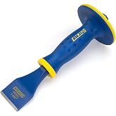 Estwing 1-3/4-inch Wide Masonry Chisel with Protective Hand Grip Guard, Scores and Shapes Stone, Concrete, and Brick