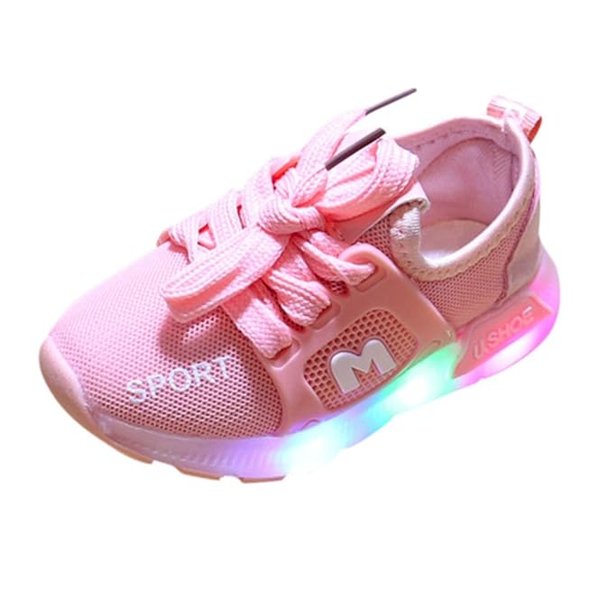 SANFASHION Kinder Baby Schuhe mit Licht LED Leuchtende Blinkende Sneaker,Kleinkind Mädchen Jungen Weiche Outdoor Beleuchtung 