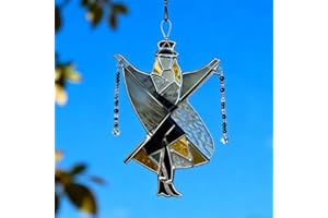 GENERIC Dancing Lady Stained Glass, 2026 New Spinner Kinetic Acrylic Hanging Decor,Self-Assembly Boho Hanging Decor,DIY Sunlight Catcher for Window, Garden, Porch (1 Pcs)