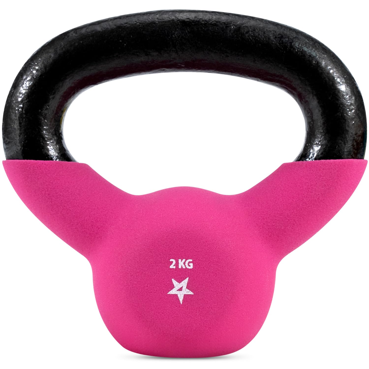 Yes4All DLKP Neoprene Coated Kettlebell Weights, Strength Training Kettlebells - 2 KG, Pink