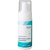 YUNI Beauty Waterless Body Wash (4 oz) - Rinse-Free Foaming Bath and Clean Body Wash Solution Instantly Remove Sweat, Dirt, Odor, Travel, Camping and Backpacking Essentials, Paraben-Free, Vegan