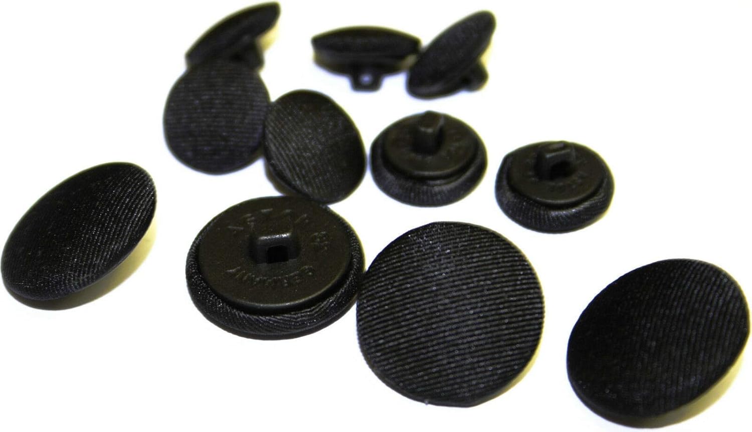 5 Stuck Satin Stoff Bezogene Knopfe Knopf 15 Mm Frack Smoking Schwarz Amazon De Handmade