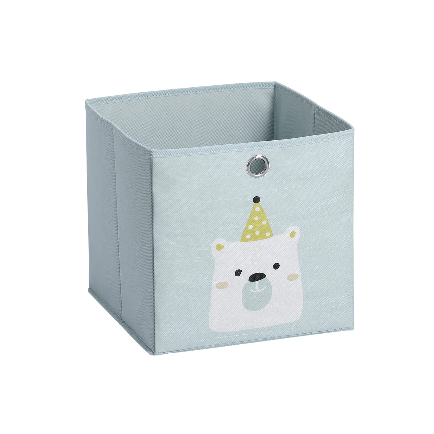 Zeller Icebear 14424 Storage Box Fleece Approx. 28 x 28 x 28 cm Mint