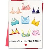 ICOOLYI Funny Get Well Soon Card for Women|Humorous Breast Cancer Support and Encouragement Card – Sending You All Sorts of Support, Recovery Gift for Friend, Sister, or Coworker