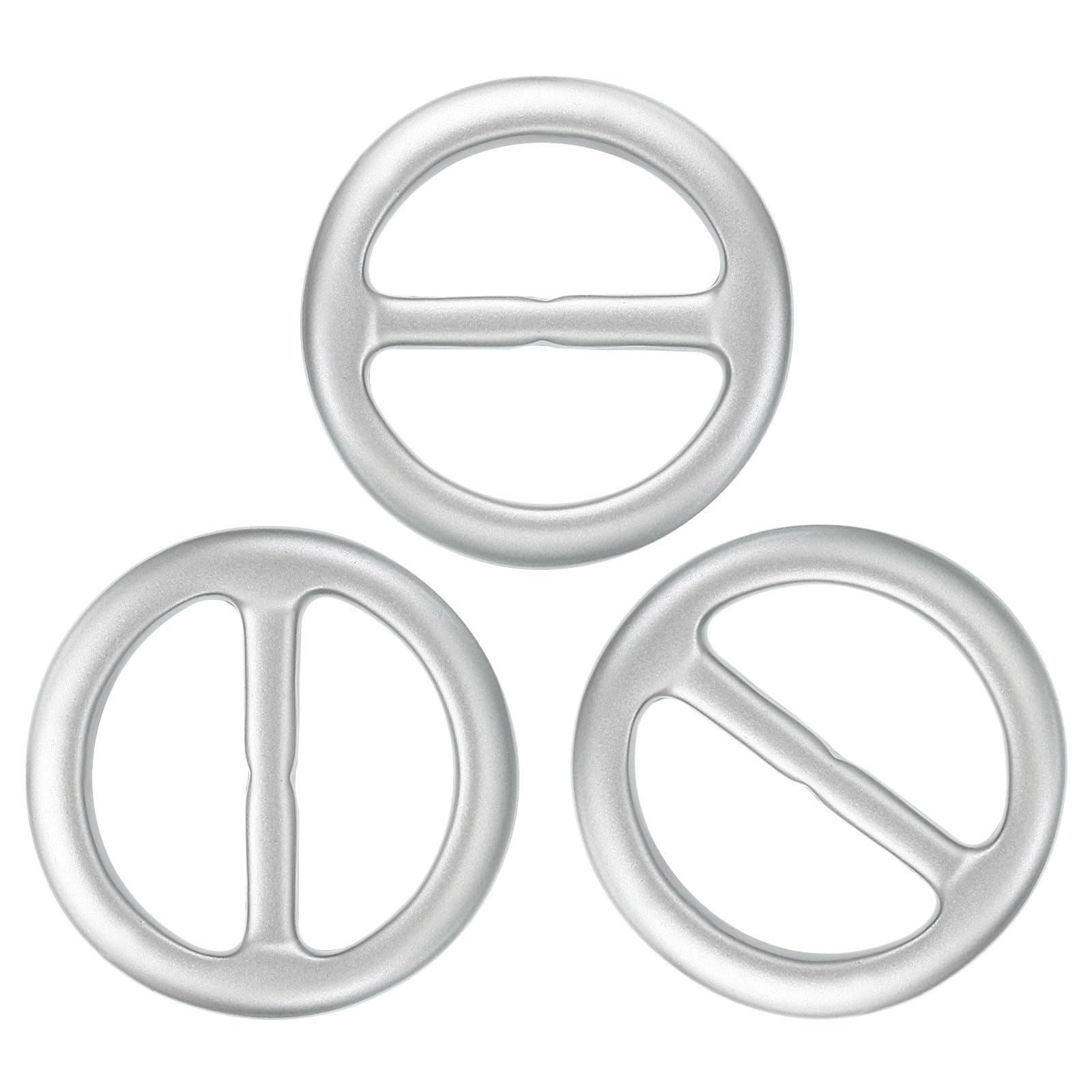 PATIKIL 1.4inch Resin Scarf Ring Clip, 8Pcs Circle Round Scarf Ring Buckles for Woman Silk Scarf, Loose T-shirt, Decoration, Silver