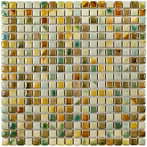 Rustica 12 in. x 12 in. Spring Field Porcelain Mesh-Mounted Mosaic Tile