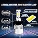 Chylay H3 LED Headlight Bulbs for Car Headlamp High Low Beam & Fog Light, 72W 8000LM 6500K White Aluminum Housing & Turbo Cooling -2 Yr Warranty