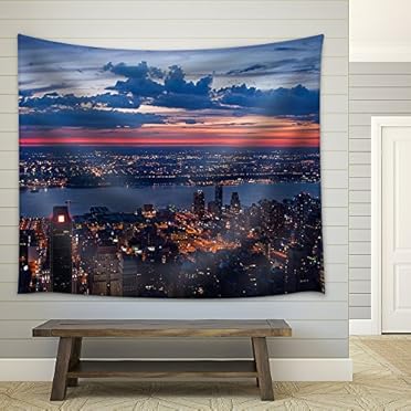 View on New York and New Jersey Tapestry