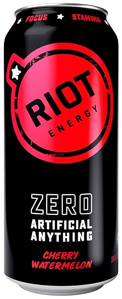 RIOT CLEAN ENERGY DRINK, CHERRY WATERMELON, ORGANIC, NO...