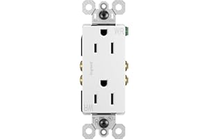 PASS & SEYMOUR Legrand radiant 885TRWRWCC8 15 Amp 125V Outdoor Tamper Resistant Weather Resistant Residential Grade Decorator Duplex Receptacle Outlet, White (1 Count)