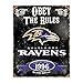 Party Animal NFL Baltimore Ravens Embossed Metal Sign
