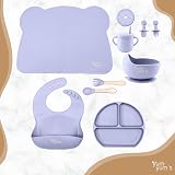 Yum Yum's Baby Weaning Set 10-Piece Complete Feeding Kit Lavender view 4
