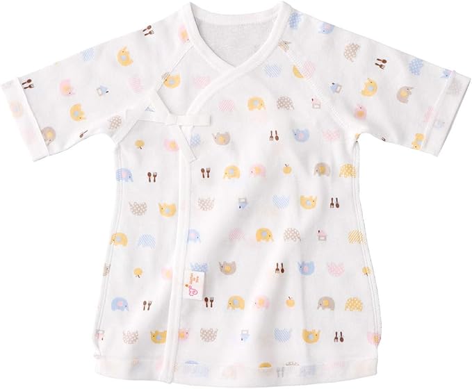 Amazon Co Jp 赤ちゃんの城 短肌着 バンビーノ オフホワイト ベビー 新生児 肌着 日本製 オールシーズン用 服 ファッション小物