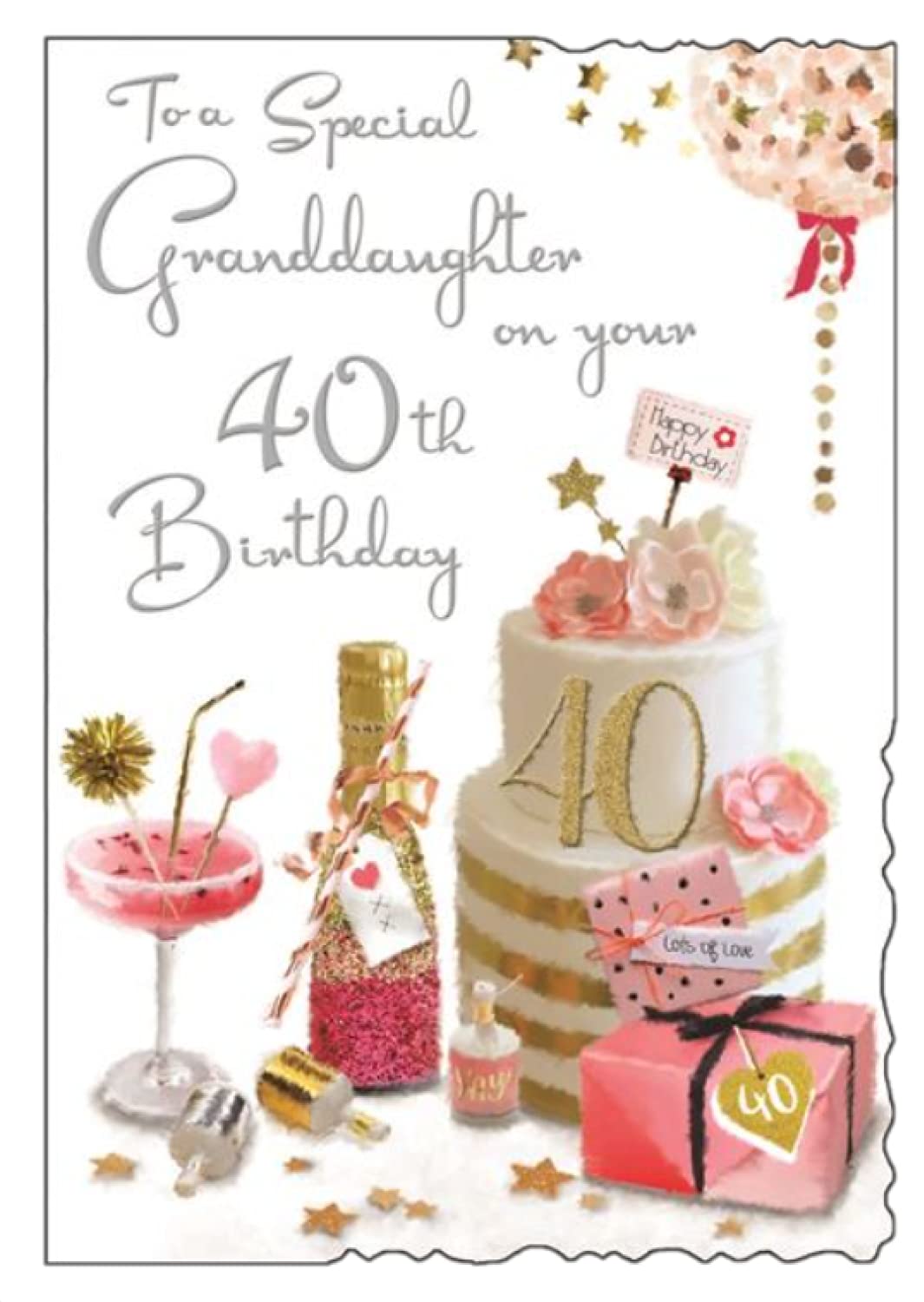 To a special granddaughter - 40th birthday card.