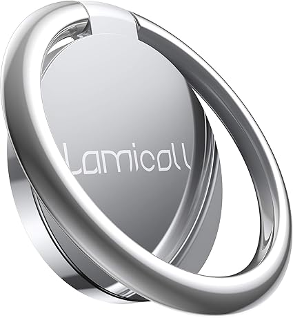 Amazon Lomicall スマホリング 4 薄い 180度 360度回転式 携帯電話 リングホルダー 携帯リング 指輪型 薄 ホールド リングスタンド フィンガーリング 薄型 アイホン 指リング 落下防止 すまほ りんぐ 角度調整可能 ケイタイ スマフォスタンド機能 丸型