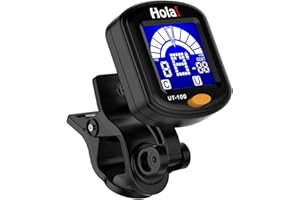 Hola! Music Ukulele Tuner - Adjustable Clip On Tuner w/Chromatic Tuning Mode, 1 Button Operation