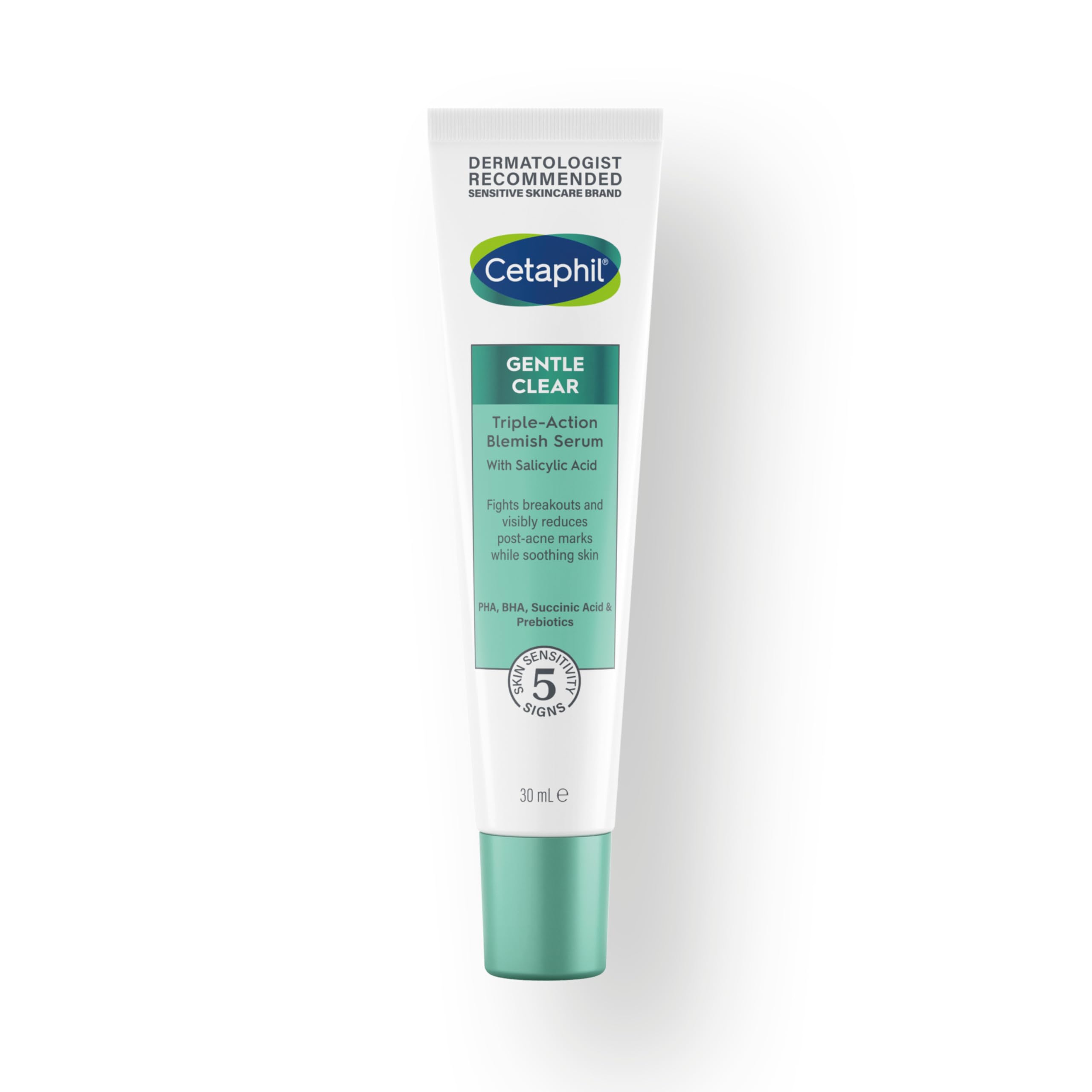 Cetaphil Gentle Clear Triple-Action Blemish Serum 30ml, with 0.5% Salicylic Acid and Niacinamide for Blemish-prone Sensitive Skin, Packaging May Vary
