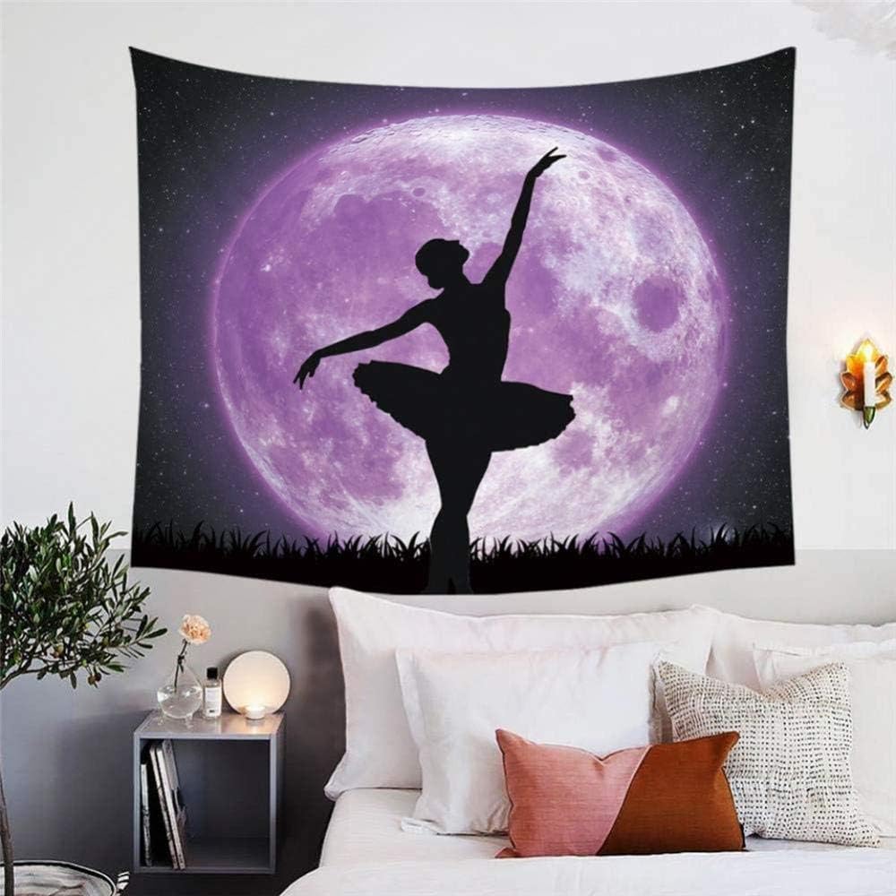 QIAO Tapiz Ballet Tapiz de Pared Tapiz de Luna p¨²rpura Gigante ni?a