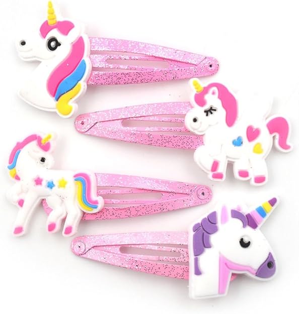 Gifts & Goodies X5 Unicorn Hair Clips Kids Girl Hair Accessories