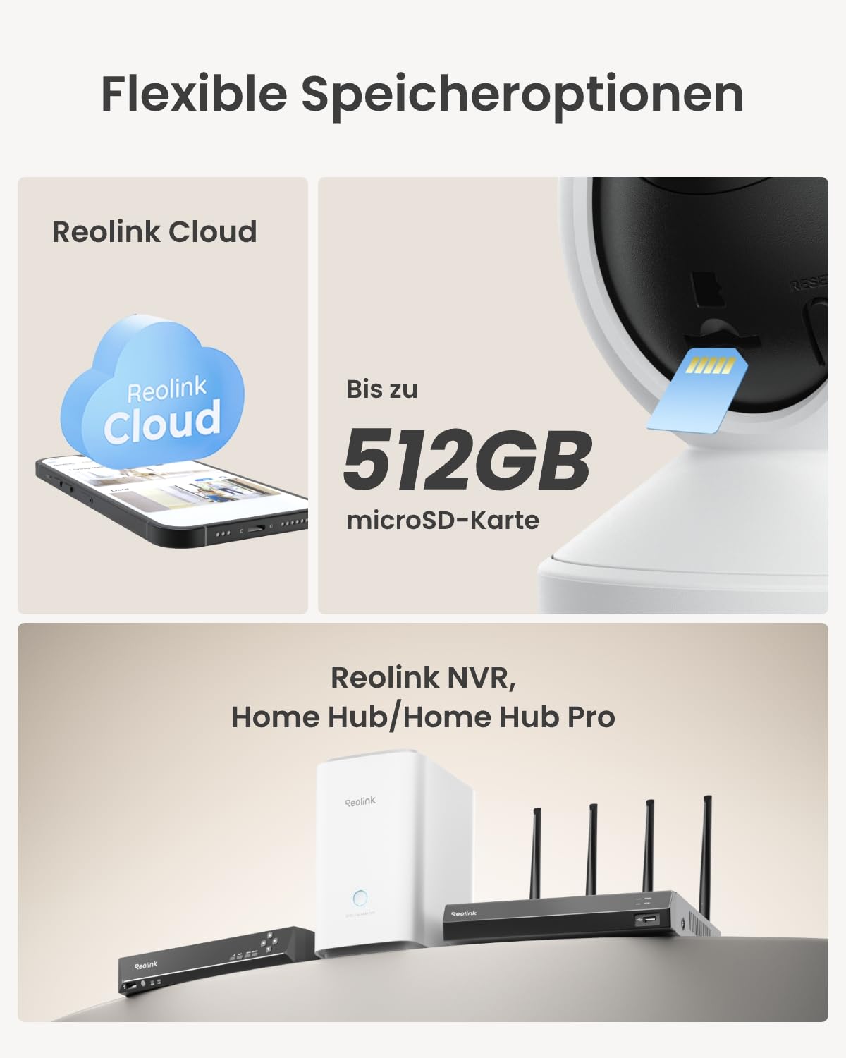 Reolink 2K Überwachungskamera Innen, 360°-Ansicht Indoor Kamera WLAN mit Auto-Tracking, Baby Monitor mit Personen-/Tier-/Weinen-Erkennung, 2,4 GHz Wi-Fi, Privatmodus, 2-Wege-Audio, E1 4MP 7