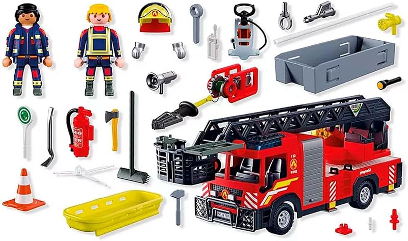 | City Action | Autoscala dei pompieri | Veicolo di intervento con scala da 63 cm, luci e suoni, attrezzature di soccorso e accessori | Per bambini da 4 anni | 72192