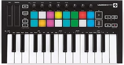 Novation Launchkey Mini [MK3] — Portable 25-Key, USB, MIDI Keyboard Controller with DAW Integration, Chord Mode, and Arpeggiator — for Music Production