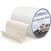 AMOGATO RV Roof Tape 6 Inch X 50 Feet – Premium White RV Sealant Tape, Waterproof & UV-Resistant for RV Awning Repair and Roo