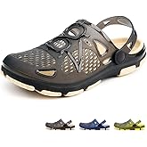 beister Mens Clogs Non Slip Water Shoes with Adjustable Strap, Lightweight Slip on Mules Garden Kitchen Outdoor Beach Yard Pool Shower Summer Sandals Slippers
