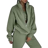 Eisctnd Womens Fleece 2 Piece Sweatsuit Lounge Set Long Sleeve Sweatshirt Jogger Pants Tracksuit Sweatsuit 2026 Trendy