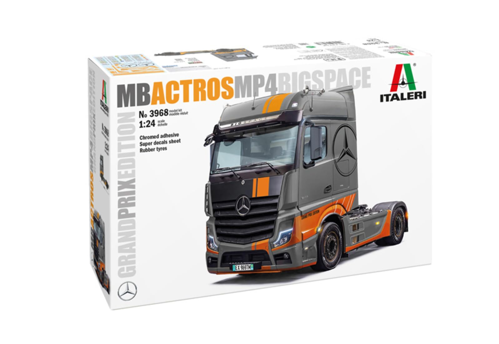 Italeri 3968 1:24 Mercedes-Benz A. MP4 BigSpace GP E. - Kit, Model Standing, Crafts, Hobby, Gluing, Plastic kit, True to Detail, Multicolor