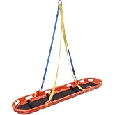 Rescue Basket Stretcher with Lifting Sling, Emergency Stretcher for Air/Sea/Mountain Rescue, 595lbs Load, Detachable, ABS &amp; Stainless Steel