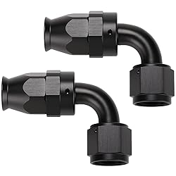Podavelle 8AN PTFE Hose End Fitting 90 Degree Elbow