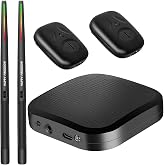 Air Drum Sticks Set, Electronic Drum Set, 3D Motion Sensing Drumstick | with Clip-On Foot Pedals, 8 Sound Portable Practice Drum Kit Electric Drum Set (Gloss Black)