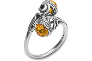 Ian and Valeri Co. Baltic Amber Sterling Silver Ajustable Ring