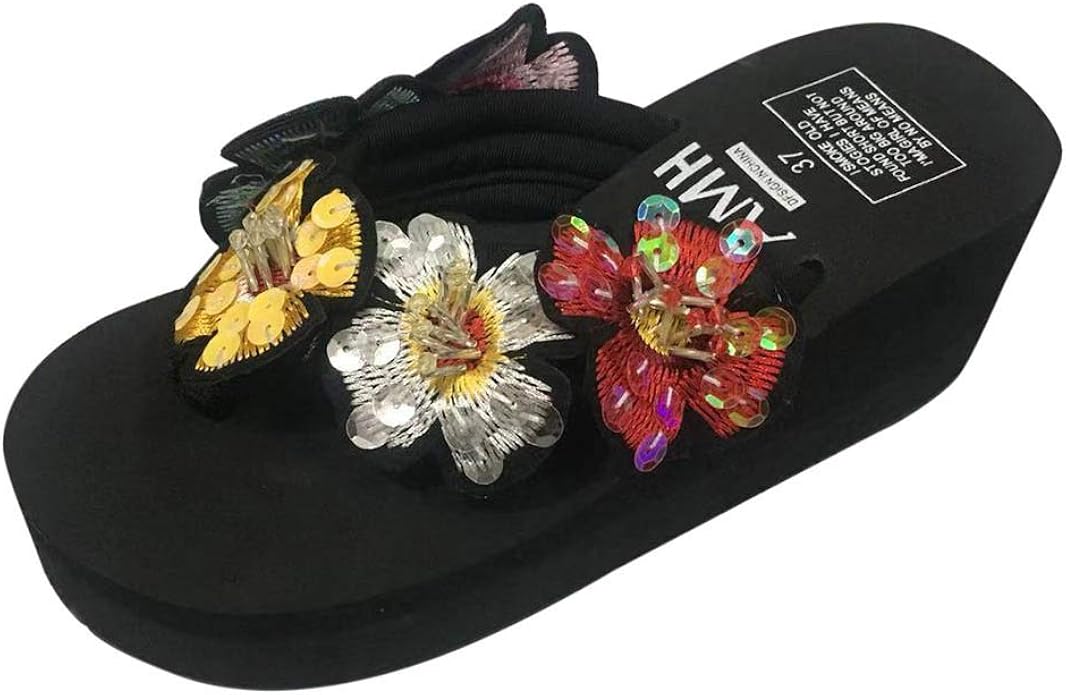 flip flops with big flowers on top
