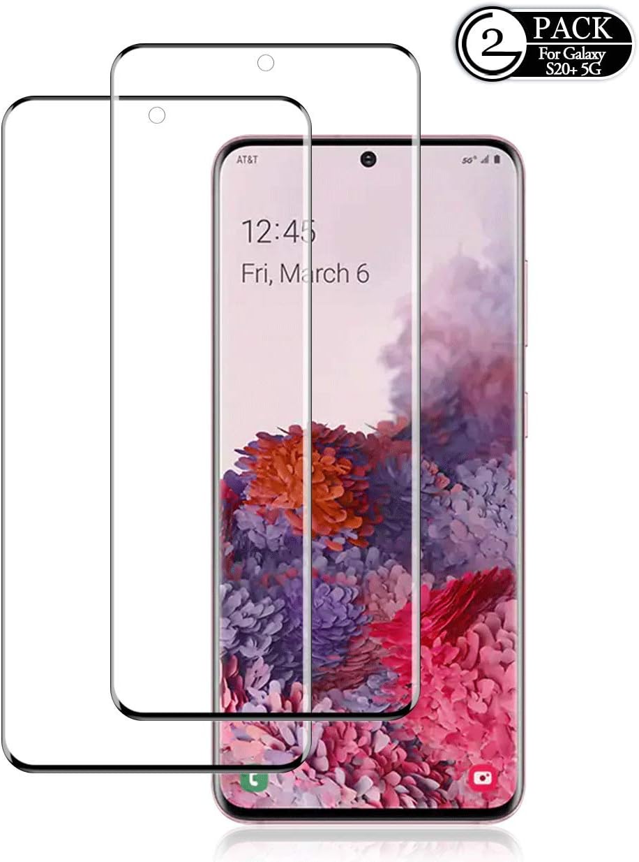Galaxy S20 Plus HD Clear Screen Protector by YEYEBF, [2 Pack] [Ultrasonic Fingerprint Compatible] [Bubble Free] Nano Full Coverage Screen Protector Cover Shield for Samsung Galaxy S20 Plus