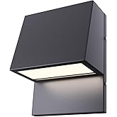 LPRZSG LED Modern Outdoor Wall Light, 15W 3000K, Matte Black, 8 x 3.5 x 10.25 inches, Waterproof, Outdoor, Front Door, Porch,