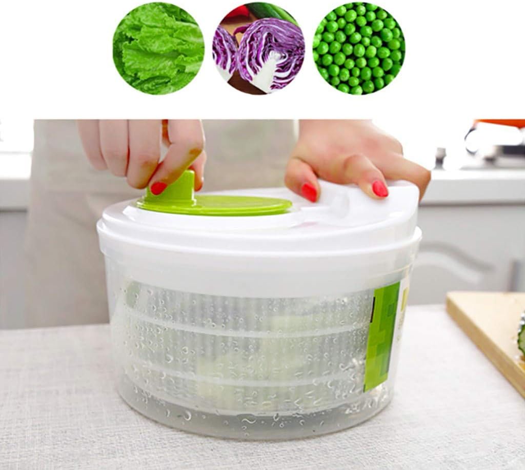 justHIGH Salad Spinner and Keeper,Manual Lettuce Spinner