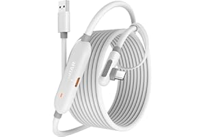 Maxonar [Next-Gen Chip] VR Charging Link Cable 16FT Compatible with Meta Quest 3S/3, Oculus Quest 2/Pico 4 Accessories and PC