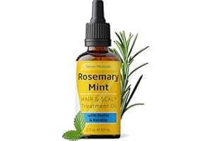 Seven Minerals, NEW Rosemary Oil for Hair Growth, Infused with Biotin, Keratin, Mint and Natural Hair Strengthening Oils, Naturally Thicker, Longer, Softer Hair for Men & Women (2 fl oz)