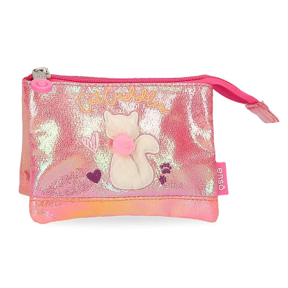 Enso Cat Cuddler Small Backpack, Pink, Wallet