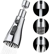 OSDUE Tap Aerator 3 Modes 22mm 24mm Adapter 360° Swivel Kitchen Bath Bubbler