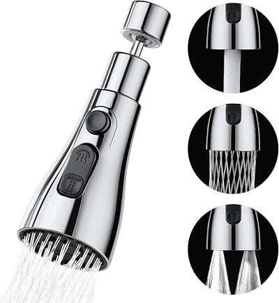 OSDUE Tap Aerator 3 Modes 22mm 24mm Adapter 360° Swivel Kitchen Bath Bubbler