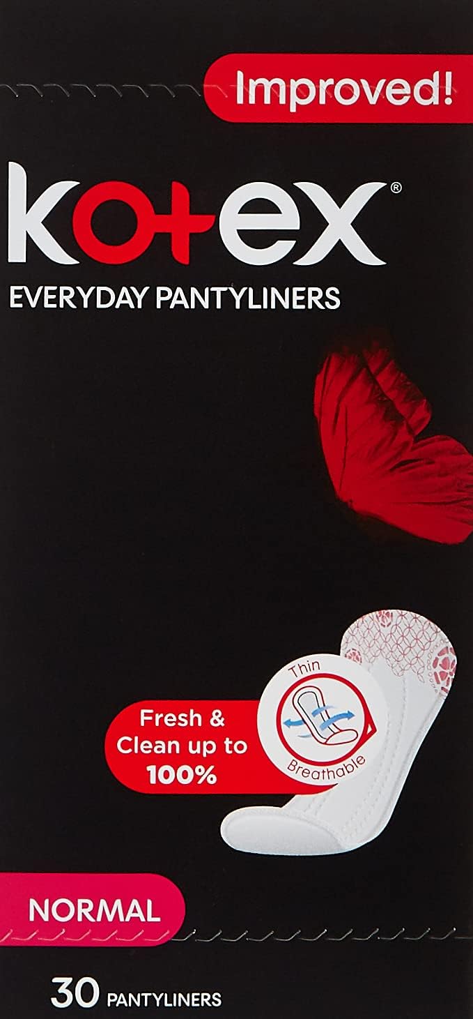 Kotex Everyday Panty Liners Normal Unscented, 30 Count Buy Online at