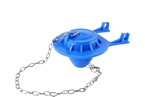 AMAYJUELONG Toilet Flapper Replacement, 2-inch Universal Toilet Stopper Flapper Compatible with American Standard Toilet Tank, Long-Lasting Rubber Seal Flapper with Stainless Steel Chain/Blue