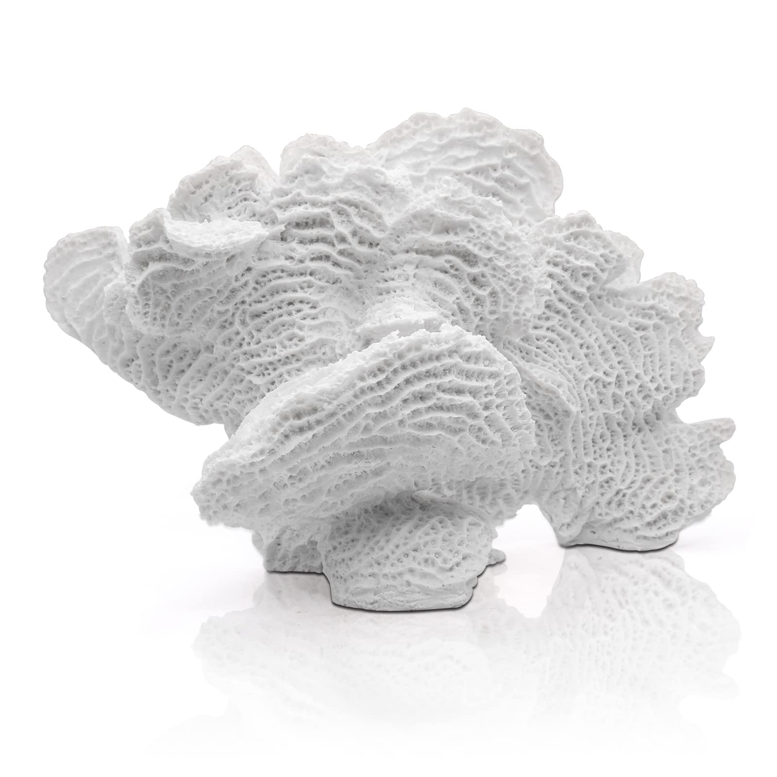 Photo 1 of ALIWINER White Coral Statue - Faux Coral Decor Resin Sea Reef Sculpture Tabletop Decoration for Home and Coastal Living