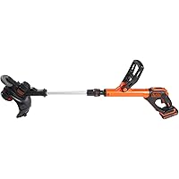 BLACK+DECKER 20V MAX Cordless String Trimmer with Power Drive Transmission, 2-Speed Control, Auto Feed, 12-Inch (LST522-CA)